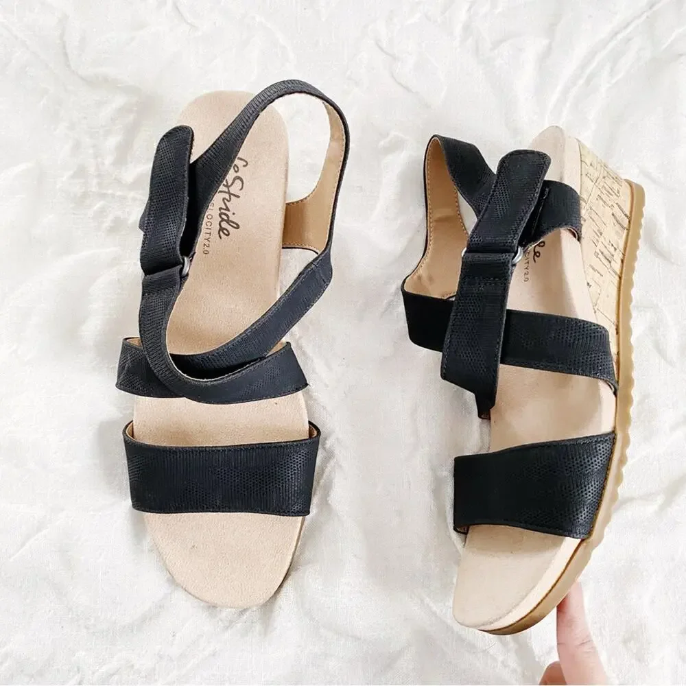 BOGO Life Stride Sincere Wedge Sandal Size 10W New